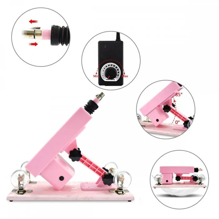 Pink Female Sex Machine with Dildo Accessories mysite Female Sex Toys