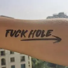 Pleasure Zones 10 x Fuck hole Cuckold Temporary Tattoo Fetish for Hotwife cuckold Female Sex Toys