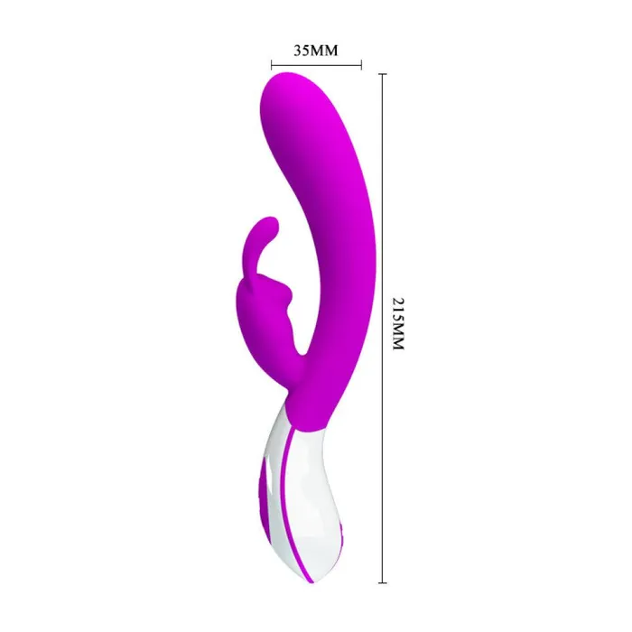 Rechargeable rabbit vibrator with two Harlan motors Pretty Love Female Sex Toys