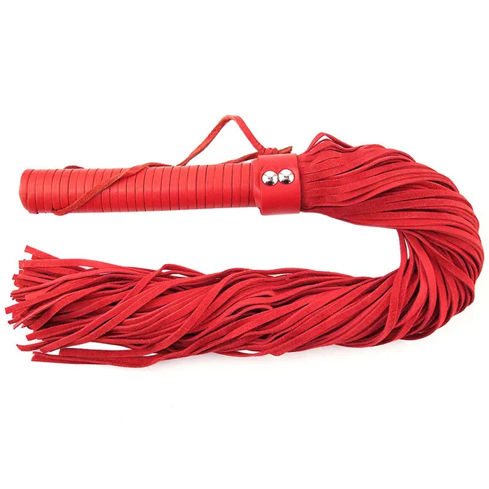 Rouge Garments Vibrators Red Suede Flogger