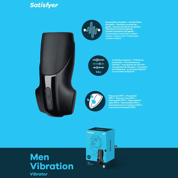 Satisfyer Men Vibration Masturbator Extasy Male Sex Toys