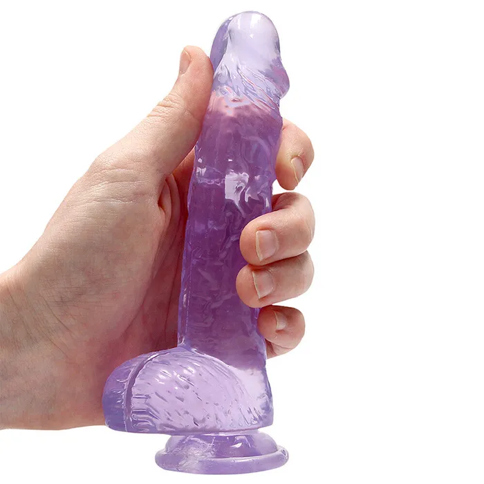 Shots Toys RealRock 6 Inch Purple Realistic Crystal Clear Dildo Dildos