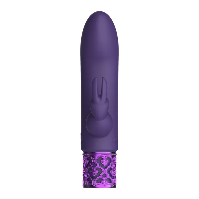 Shots Toys Royal Gems Dazzling Rechargeable Rabbit Bullet Purple Vibrators