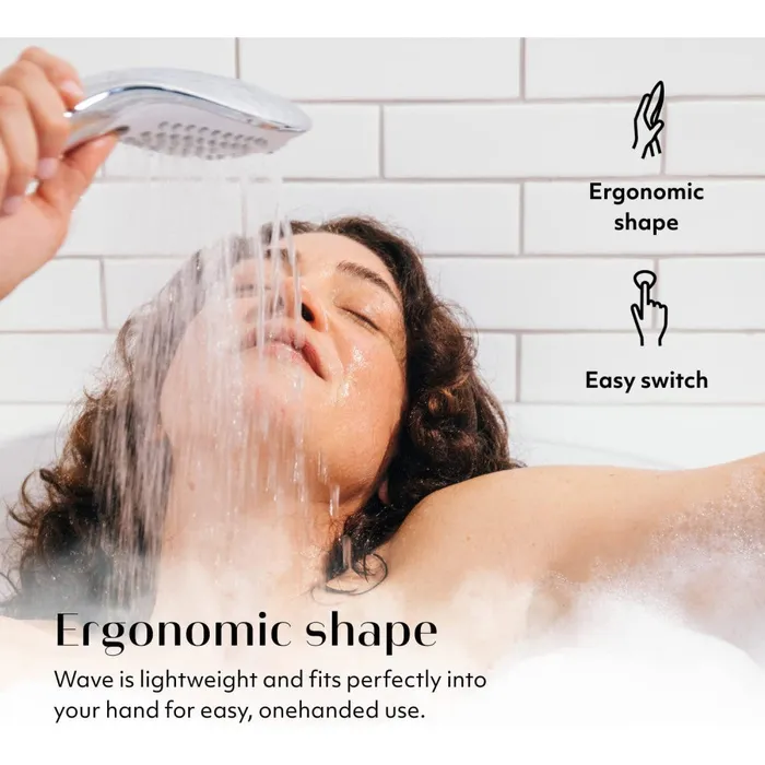 Stimulating shower headset Womanizer Wave chrome Womanizer Vibrators