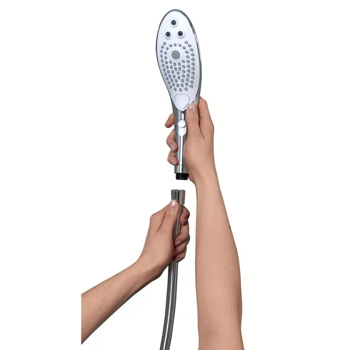 Stimulating shower headset Womanizer Wave chrome Womanizer Vibrators