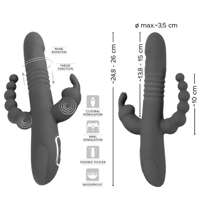 Sweet Smile Triple Multifunctional Silicone Vibrator You2Toys Vibrators