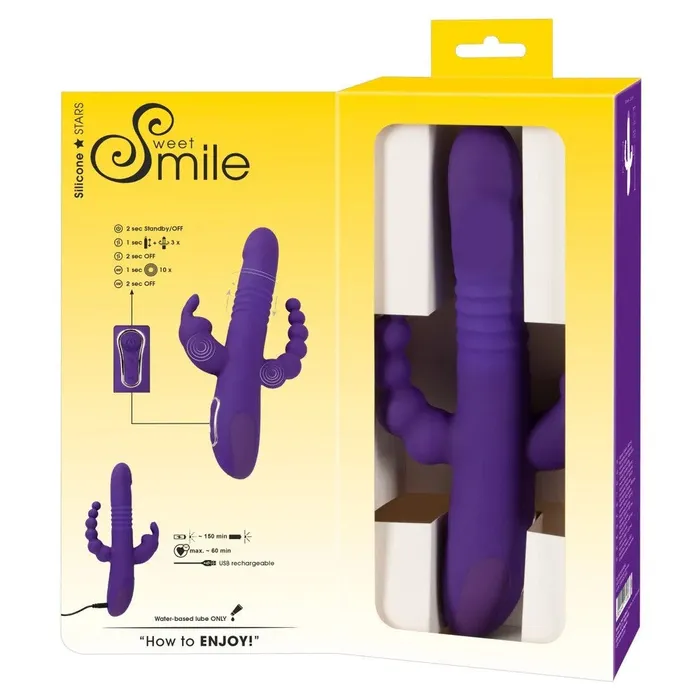 Sweet Smile Triple Multifunctional Silicone Vibrator You2Toys Vibrators