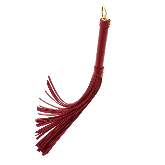 Taboom Taboom Flogging Whip with Fringes Burgundy Male Sex Toys