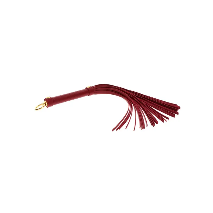 Taboom Taboom Flogging Whip with Fringes Burgundy Male Sex Toys