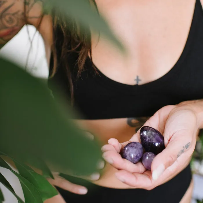 TAE Feminine Wellness Anal AMETHYST YONI EGGS SET OF 3
