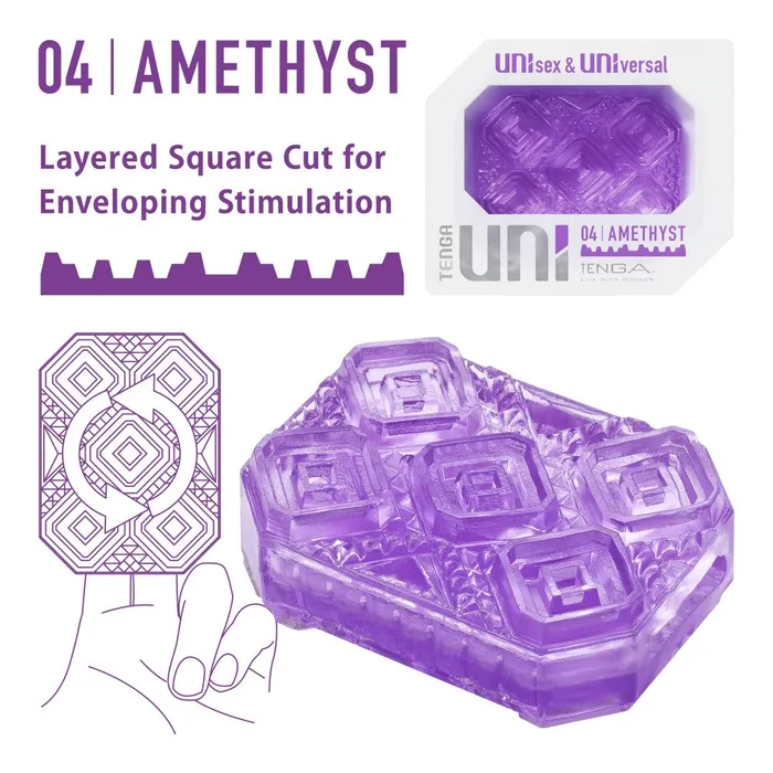 Tenga UNI Amethyst Pleasure Sleeve Tenga Male Sex Toys