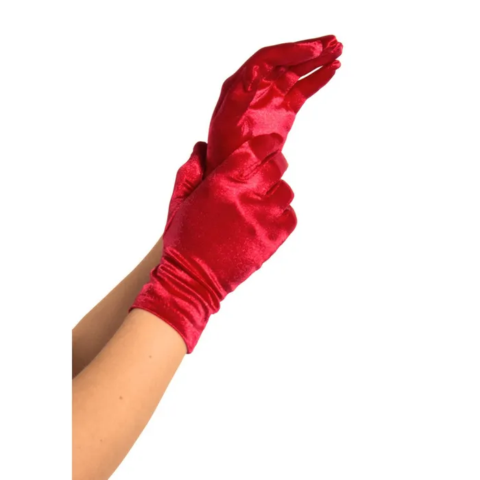 Vibrators Elegant satin gloves Leg Avenue red Leg Avenue