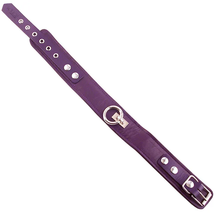 Vibrators Rouge Garments Purple Leather ORing Collar