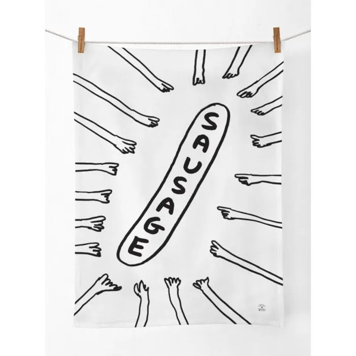 Vibrators Sausage David Shrigley Tea Towel Brainbox Candy