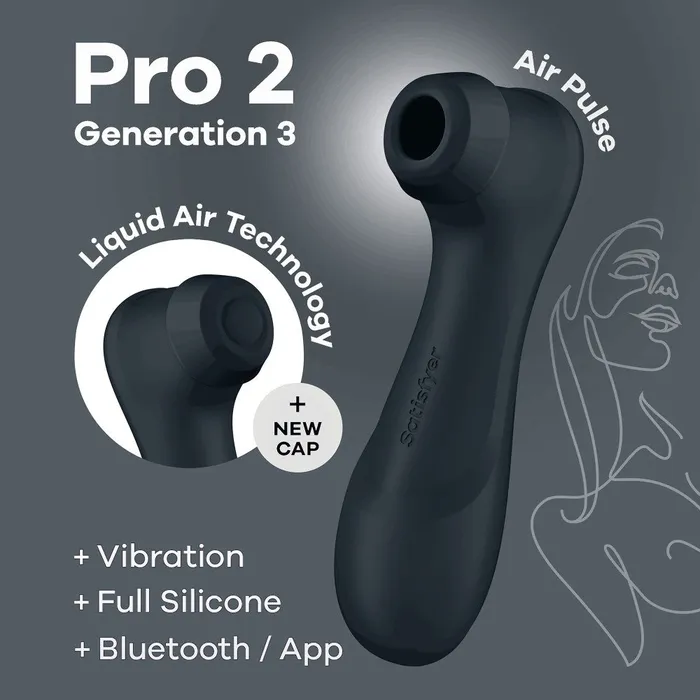 Vibrators Suction stimulator with vibrations and App Satisfyer Pro 2 Generation 3 black Satisfyer