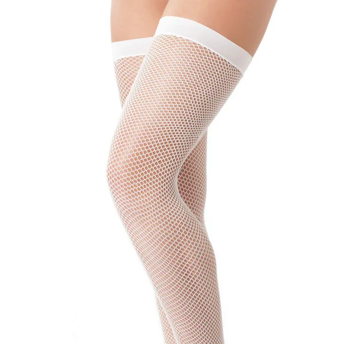 White Fishnet Stockings Rimba Vibrators