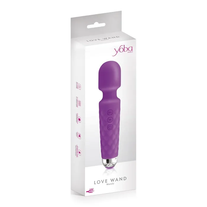 Yoba Vibrators Powerful rechargeable silicone massager Yoba Wandy purple