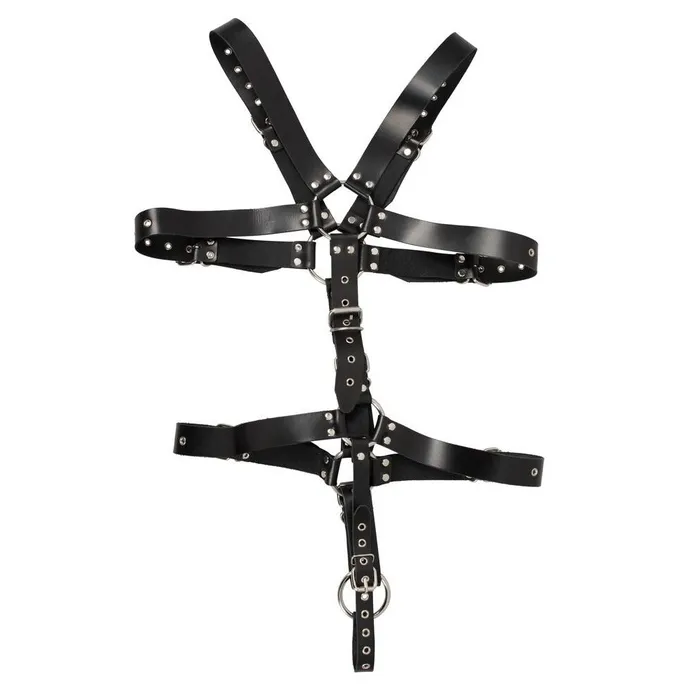 Zado Fetish Mens Leather Body Harness with Cock Ring Zado Male Sex Toys