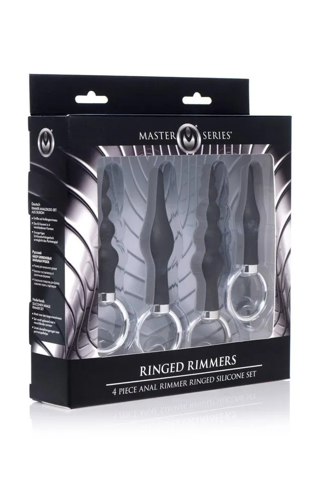 4 Piece Silicone Anal Ringed Rimmer Set Sex On the Go Male Sex Toys