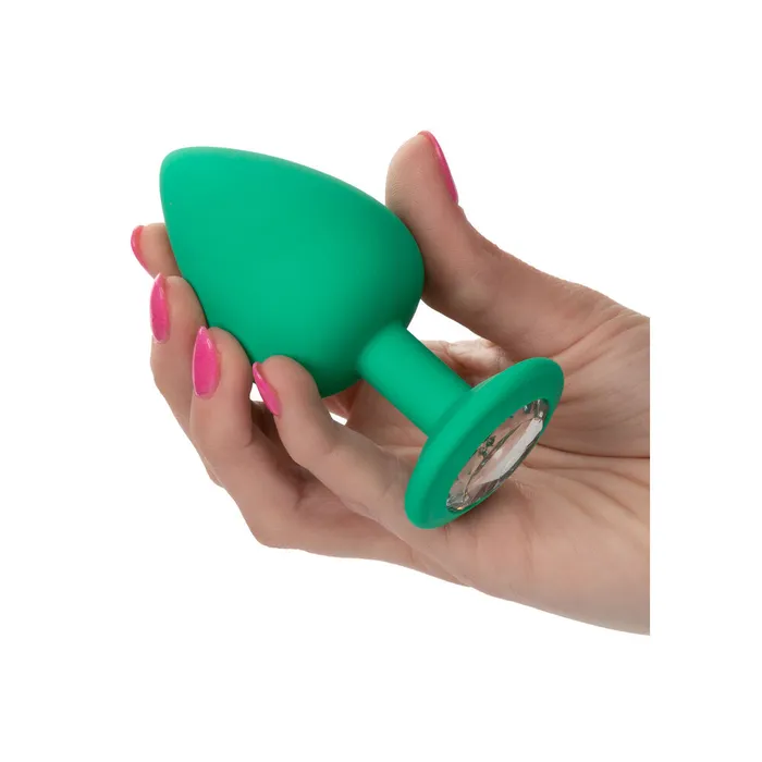 Anal Cheeky Gems Butt Plugs 3 Piece Set Green California Exotic