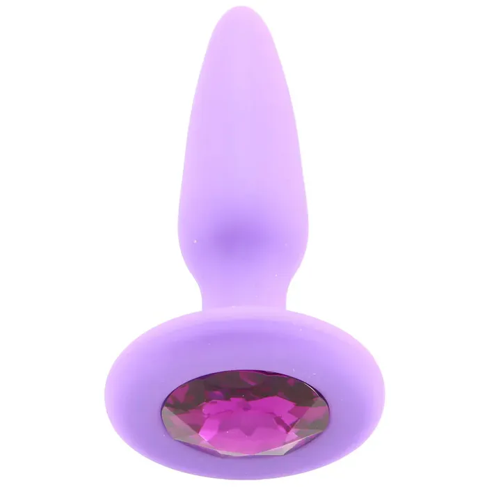 Anal Glams Mini Purple Gem Silicone Butt Plug sextoysvancouver