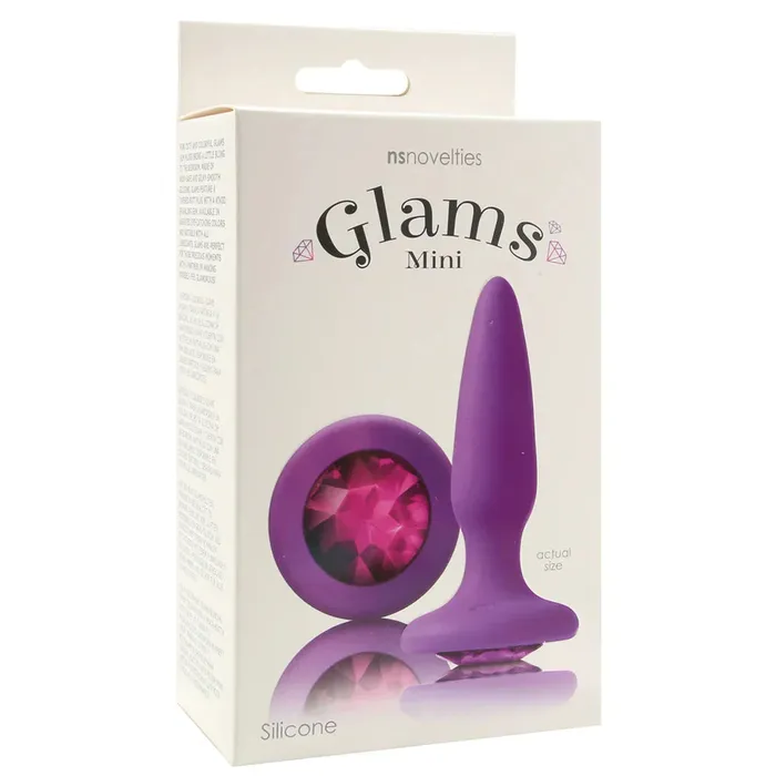 Anal Glams Mini Purple Gem Silicone Butt Plug sextoysvancouver