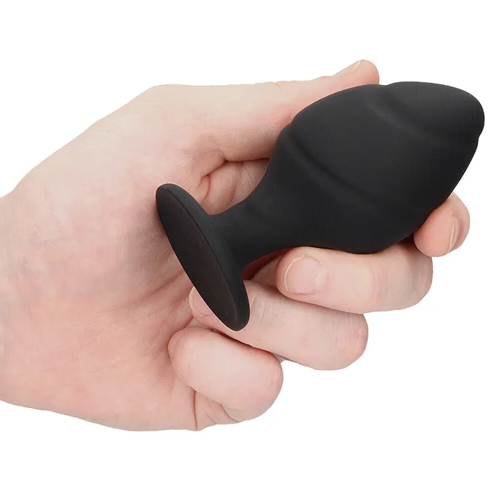 Anal Shots Toys Ouch Silicone Swirled Butt Plug Set Black