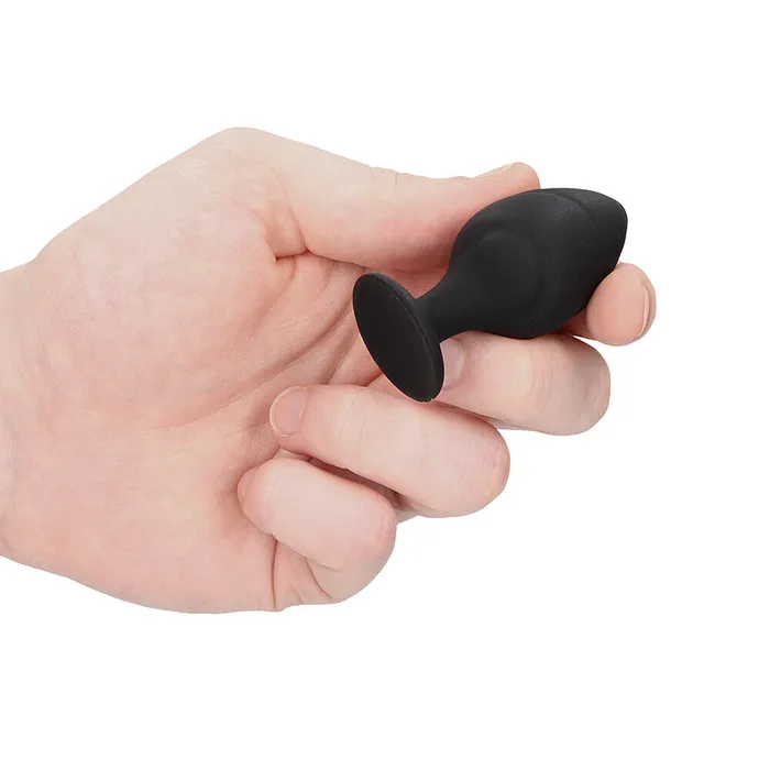 Anal Shots Toys Ouch Silicone Swirled Butt Plug Set Black