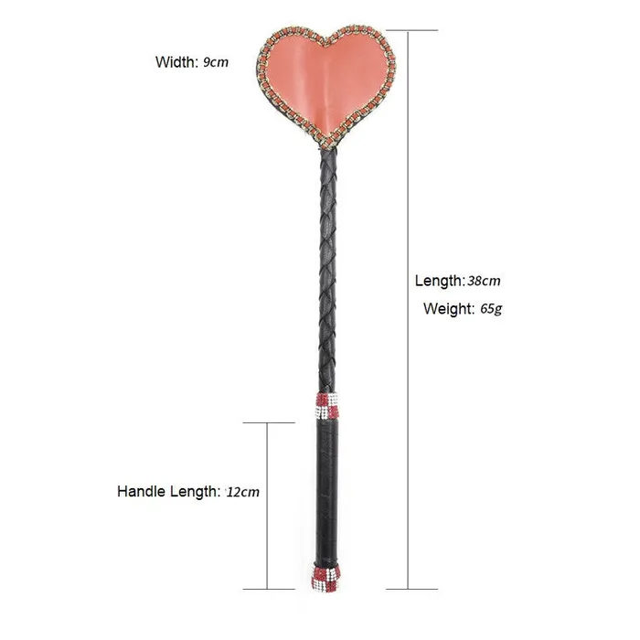 BDSM 38cm Heart Spanking Paddle Red SexyPlay Anal