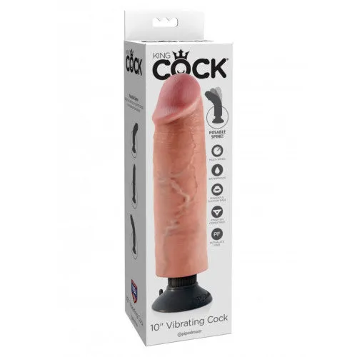 Blush Novelties Female Sex Toys King Cock Vibrating Penis with Removable Suction Cup 26cm