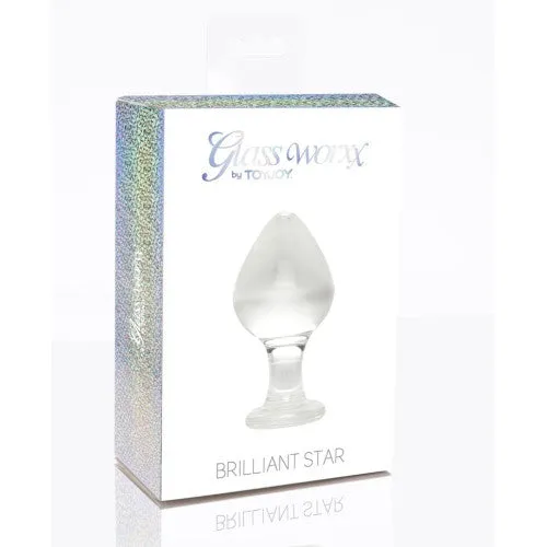 Brilliant Star Glass Butt Plug 9 X 4 cm ToyJoy Anal