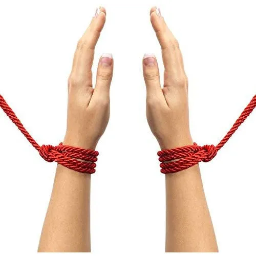 Couples RED Silky Soft Bondage Rope with metal endings 5 Meters Adults Boutique Nicosia