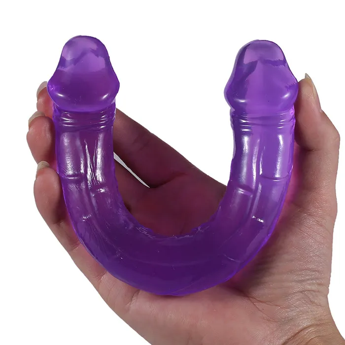 Dildos DY DY Crystal Double Penetration Dildo Purple with 3 Size Options