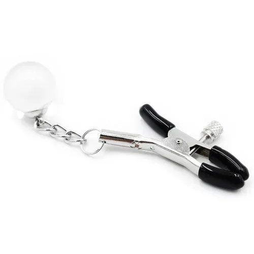 Dildos Nipple clamps with chain clear decorative balls Naughty Toys