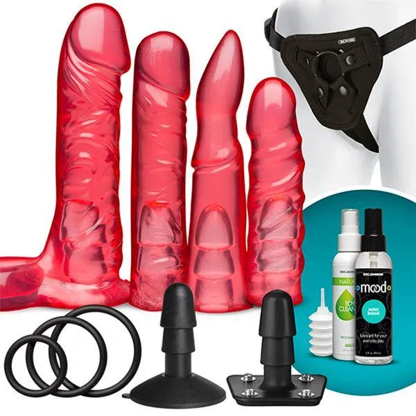 Doc Johnson Female Sex Toys VacULock Crystal Jellies Harness Set