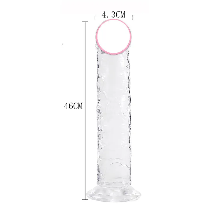 DY Crystal Jelly Realistic Dildo Clear 6 Size Optional DAYU Dildos