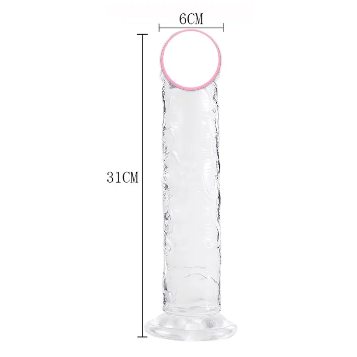 DY Crystal Jelly Realistic Dildo Clear 6 Size Optional DAYU Dildos