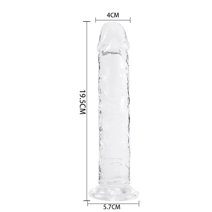 DY Crystal Jelly Realistic Dildo Clear 6 Size Optional DAYU Dildos