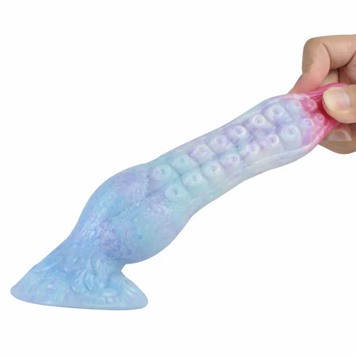 FAAK Dildos FAAK N5081 22cm Silicone Fantasy Tentacle Dildo Blue