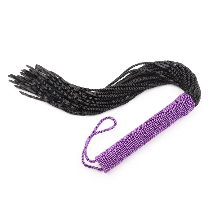 GN 50cm Faux Leather Tassels Bondage Flogger PurpleBlack Couples