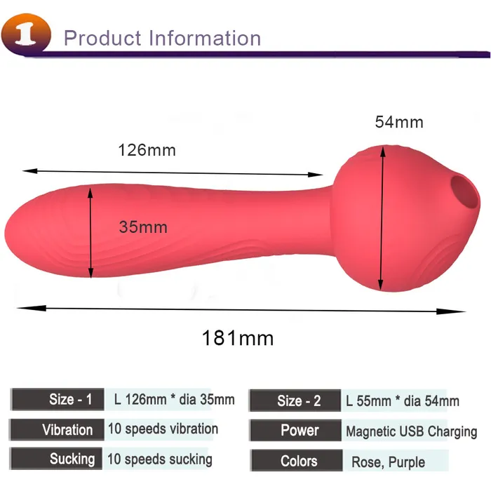 JRL Oral Suction GSpot Vibrator Dildo Purple Pleasure Stimulator JRL Female Sex Toys