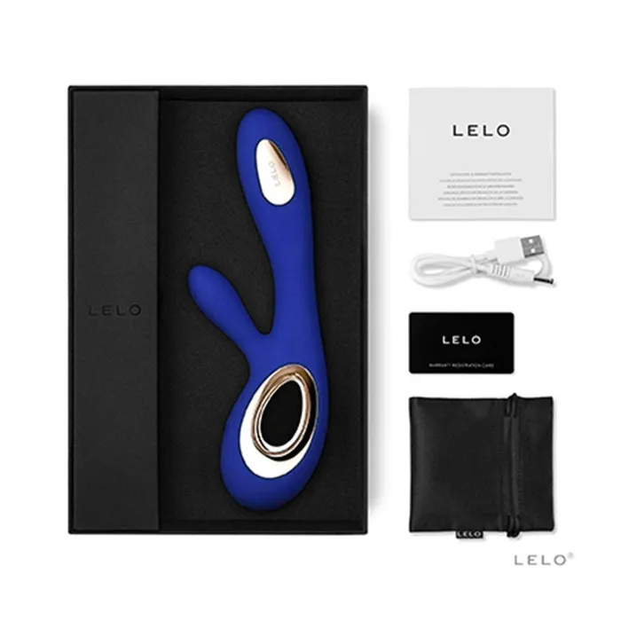 Lelo Soraya Wave Midnight Blue Dual Rechargeable Vibrator Lelo Vibrators