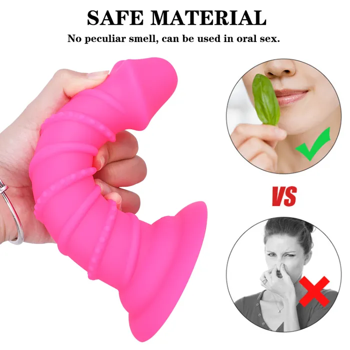 Male Sex Toys MD MD 708 Fantasy Realistic Dildo Anal Plug Vibrant Rose Pleasure Toy