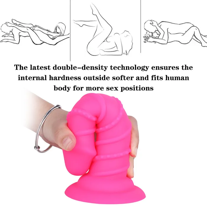 Male Sex Toys MD MD 708 Fantasy Realistic Dildo Anal Plug Vibrant Rose Pleasure Toy