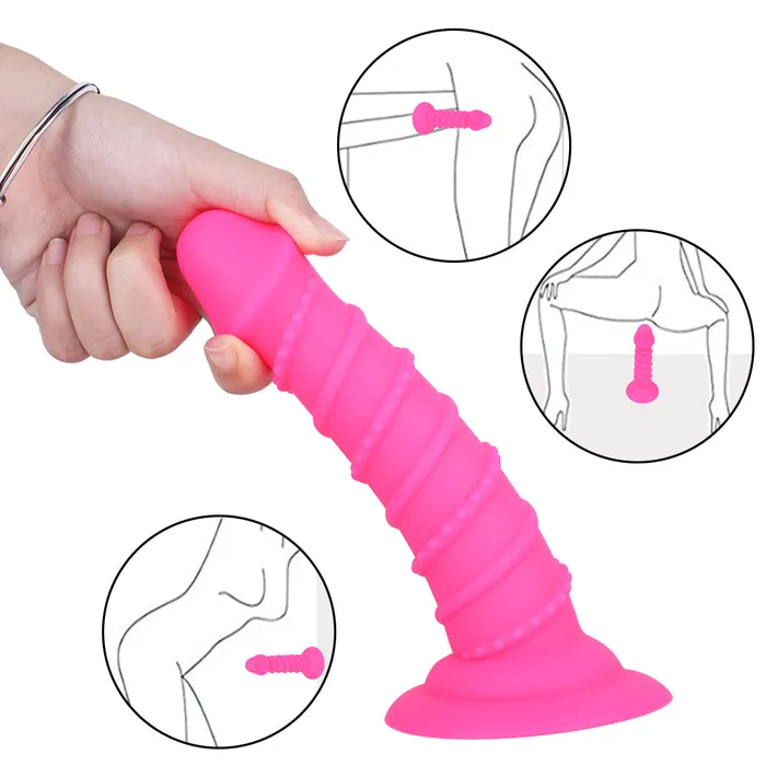 Male Sex Toys MD MD 708 Fantasy Realistic Dildo Anal Plug Vibrant Rose Pleasure Toy