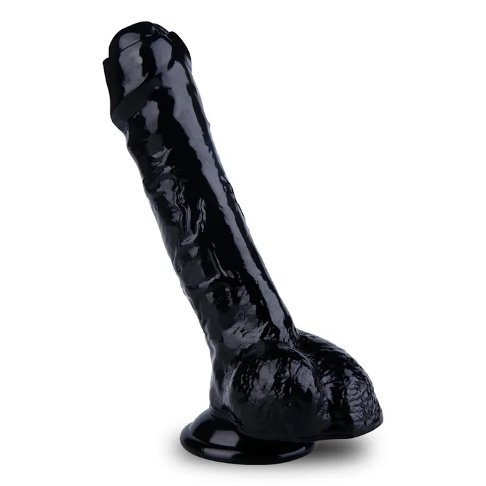 MD 20cm Foreskin Baby Crystal Realistic Dildo Black MD Female Sex Toys