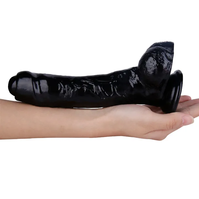 MD 20cm Foreskin Baby Crystal Realistic Dildo Black MD Female Sex Toys