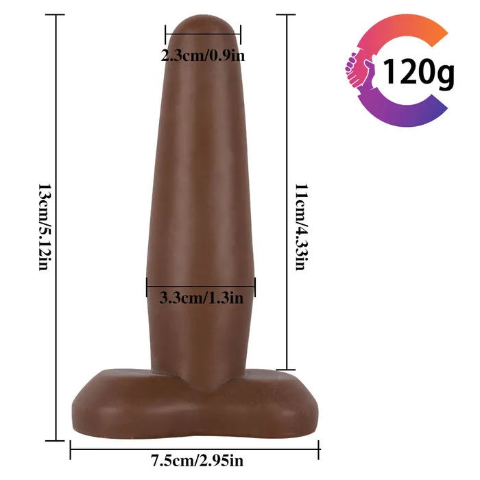 MD 512 Butterfly Anal Plug Stylish Brown Butt Plug for Sensual Play MD Anal