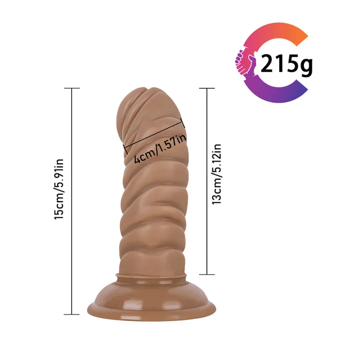 MD Anal MD 59 Thread Dildo Anal Plug Brown