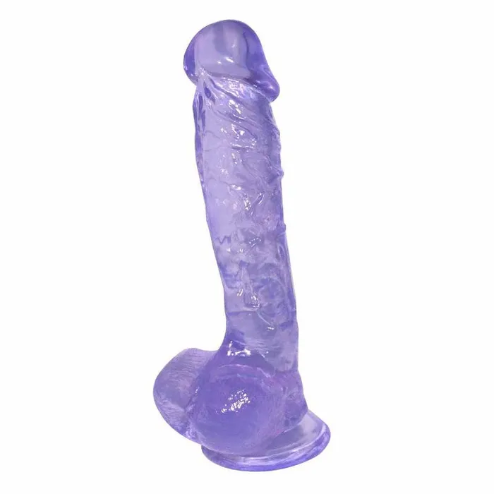 MD Dildos MD Stallion 23cm Heavy Crystal Realistic Dildo Light Purple